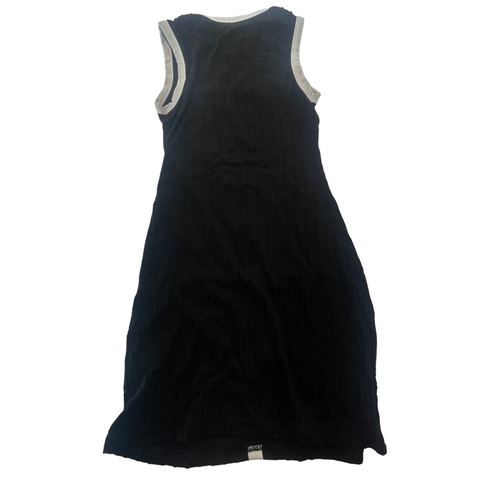 SHEIN Sleeveless Dress Black & White Trim Gold Buttons Size S EU 36 US 4 NWT - Picture 3 of 6